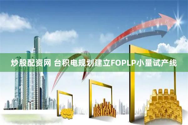 炒股配资网 台积电规划建立FOPLP小量试产线